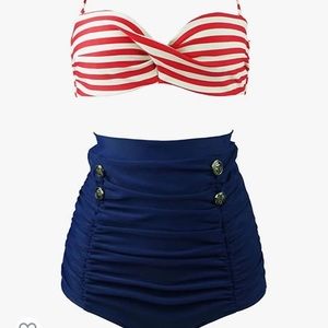 Nautical Theme 2 piece swimsuit 3XL/14